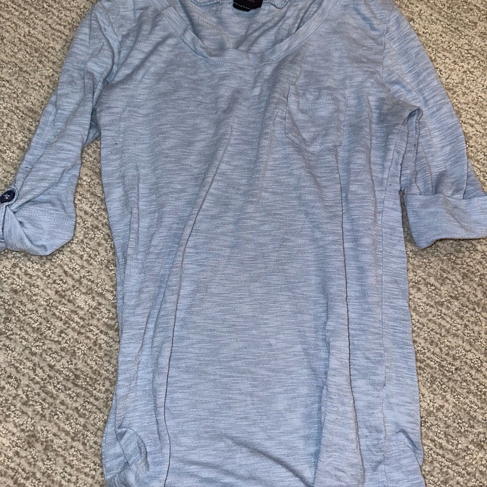Light Blue Long Sleeve Top